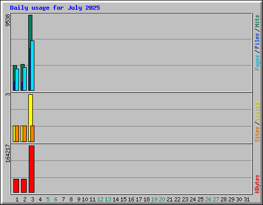 Daily usage for July 2025