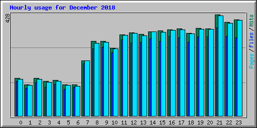 Hourly usage for December 2018