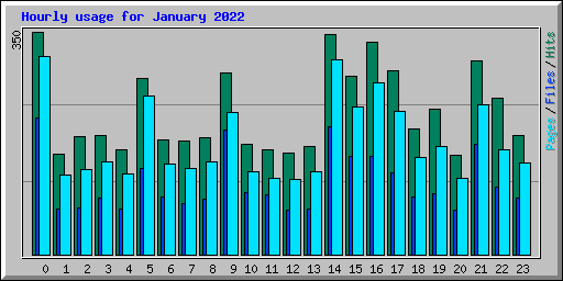 Hourly usage for January 2022