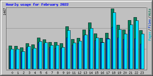 Hourly usage for February 2022