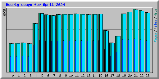 Hourly usage for April 2024